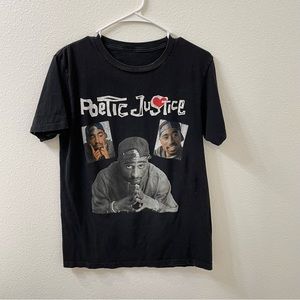 Tupac poetic justice shirt black small